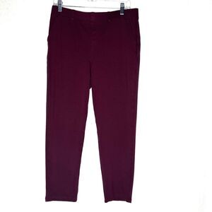 Mary Crafts Pants Womens Maroon Size 14  Ankle Pull On Pockets Casual
